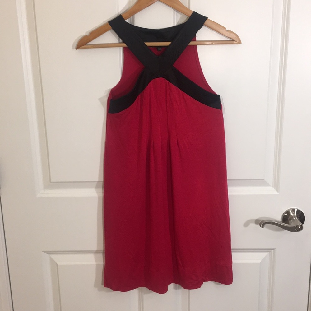 Express Red Halter Dress with Satin straps XXS